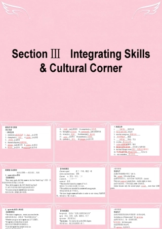 英语 Module 5 The Great Sports Personality Section 3 Integrating Skills  Cultural Corner课件 外研版必修5 课件