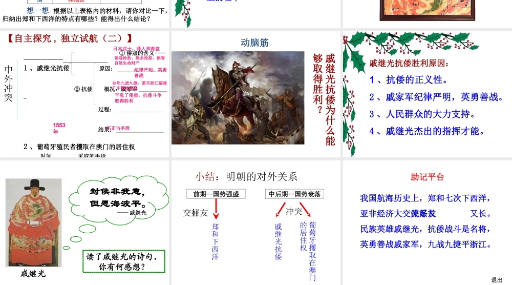 《中外的交往与冲突》知识梳理型课件1