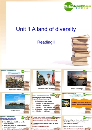 高中英语 Unit1(A land of diversity)课件 新人教版选修8 课件