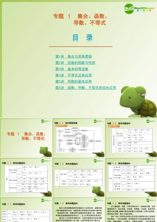 高考数学专题1：集合、函数、导数、不等式 文 大纲人教版 课件