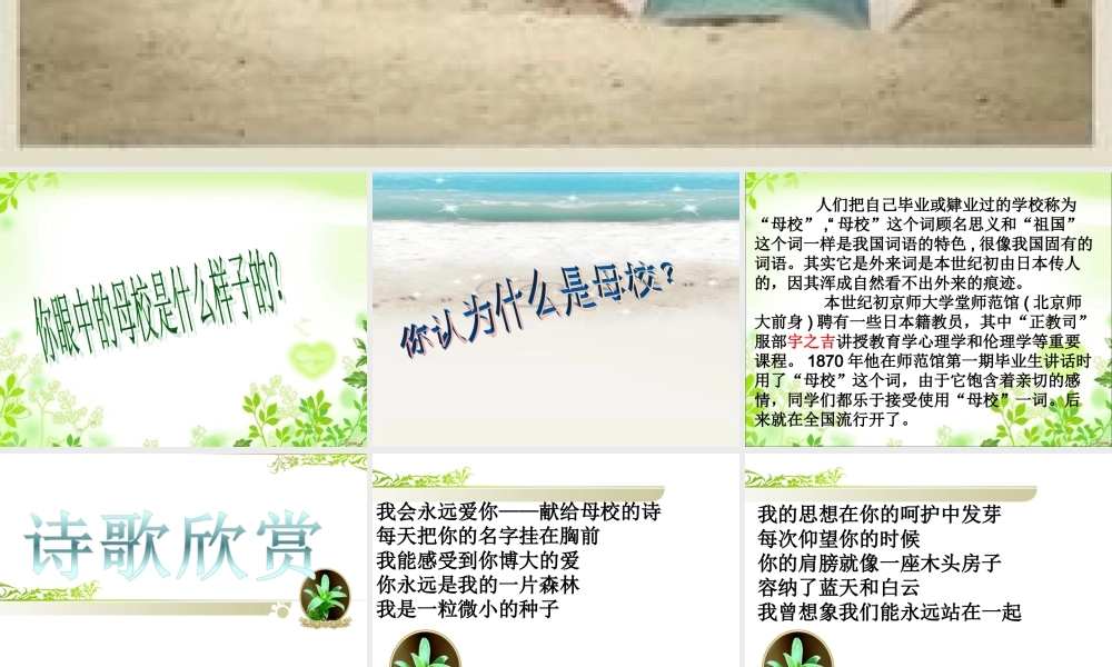 《再见了母校》课件