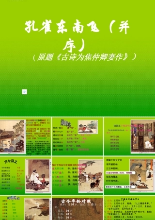 高中语文(孔雀东南飞)课件2 鲁人版必修5 课件
