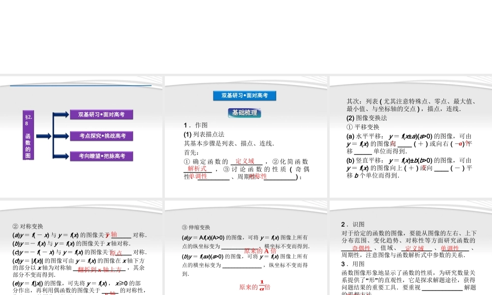 高考数学总复习 第2章§2.8函数的图像精品课件 理 北师大版 课件