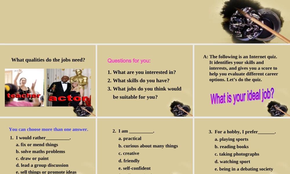 高中英语 unit1 project课件 牛津版选修11 课件