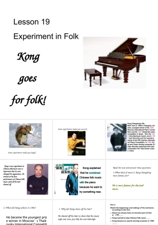 高中英语 Unit5 lesson19 Experiment in folk课件3 北师大版必修2 课件