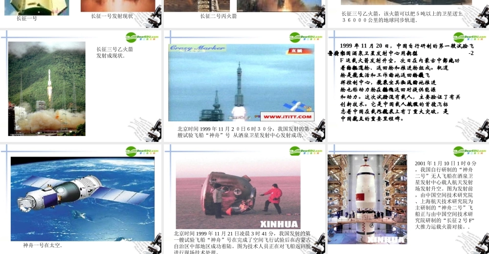 高中语文(飞向太空的航程)课件 新人教版必修1 课件