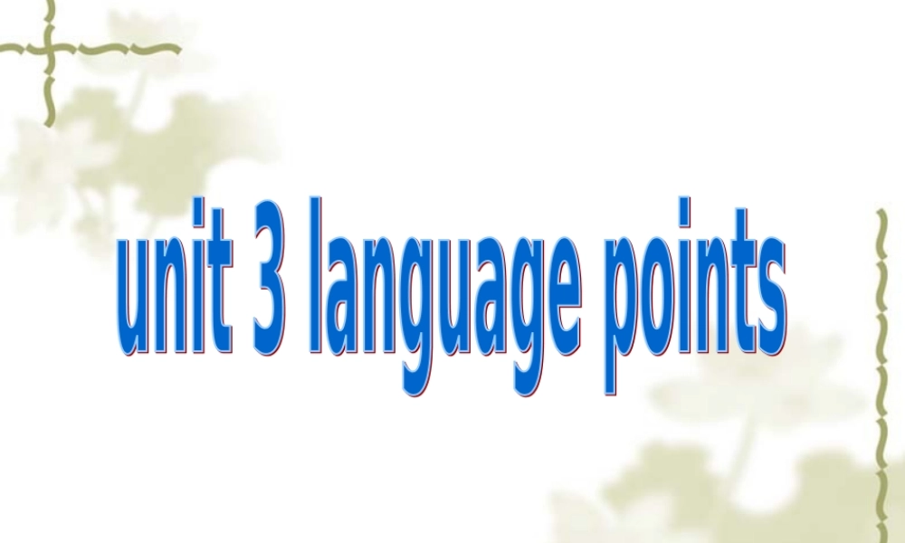 高中英语：unit 3 lesson 2-3(新人教版必修3) 课件