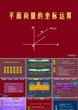 高中数学说课比赛课件 平面向量的坐标运算 课件