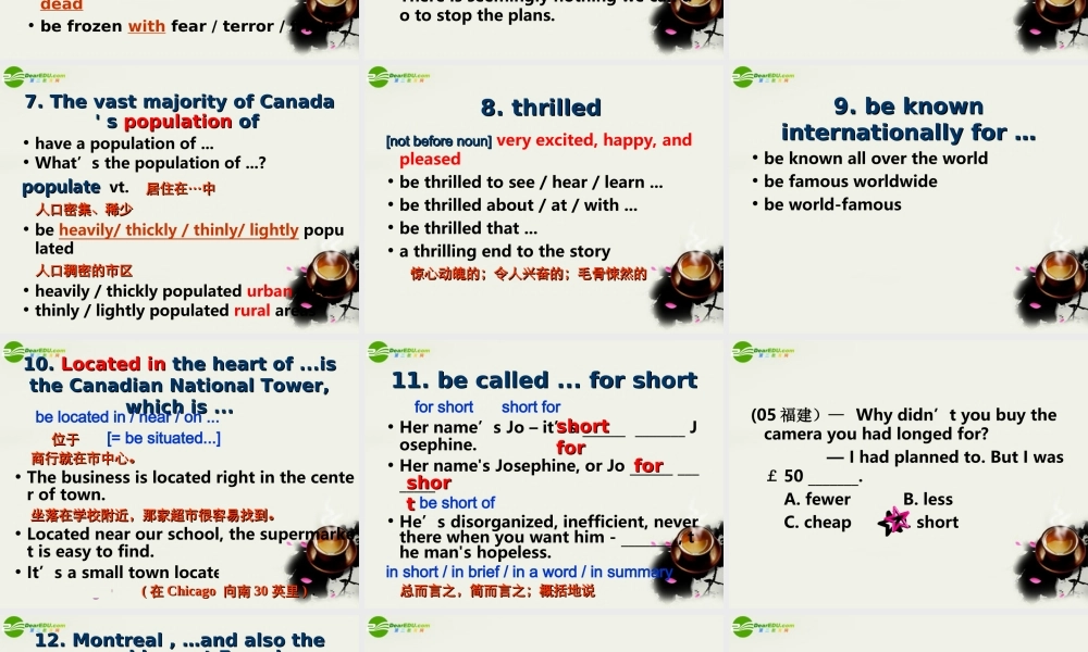高三英语 模块9 Unit1 Other countries, other cultures课件 牛津版 课件