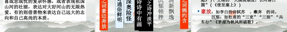 高考语文 诗歌鉴赏复习课件 新人教版 课件