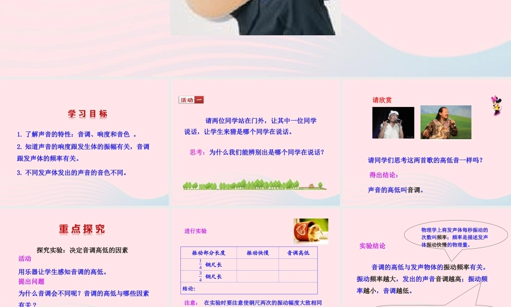 第2节 乐音课件1 八年级物理上册 4.2乐音复习课件+素材 (新版)北师大版 八年级物理上册 4.2乐音复习课件+素材 (新版)北师大版