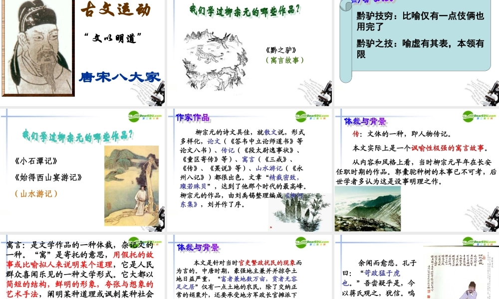 高中语文(种树郭橐驼传)教学课件 人教版第二册 课件