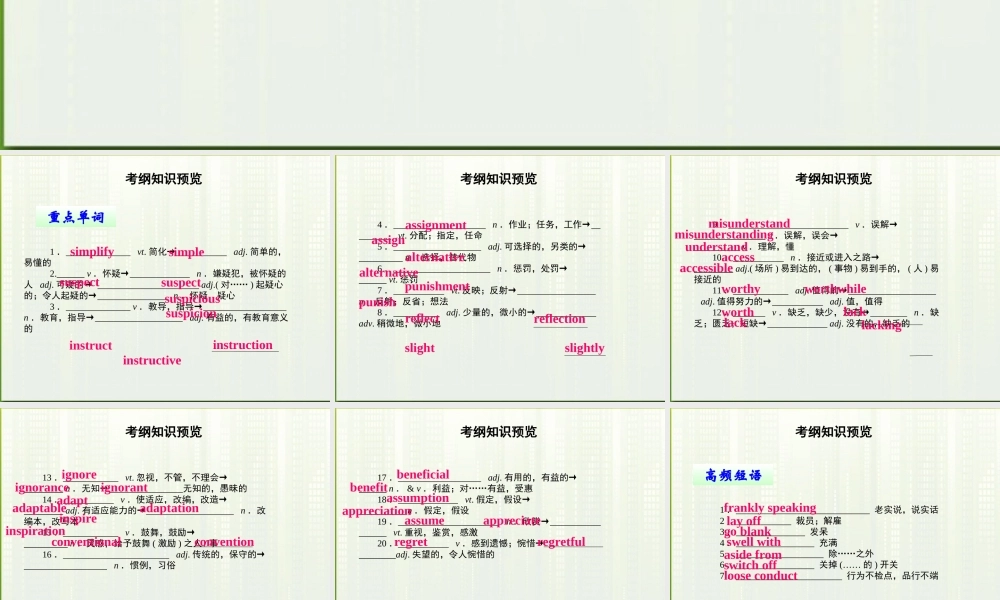 高中英语 Unit 15 Learning课件 北师大版必修5 课件