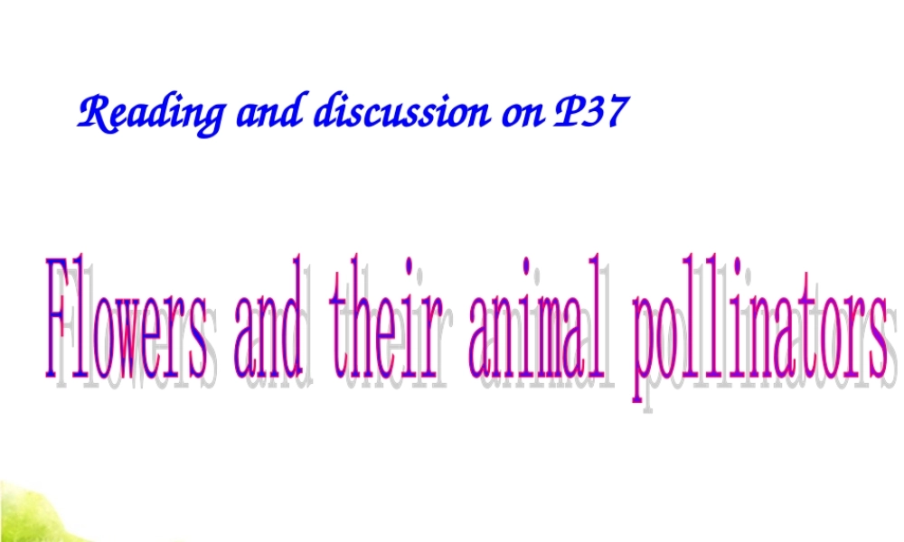 高中英语 Exploring plants-Using language课件 新人教版选修9 课件