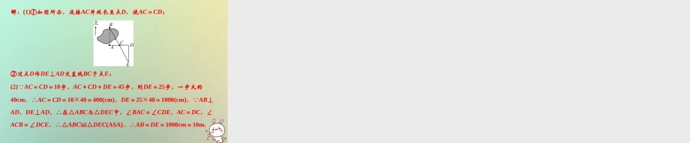 秋八年级数学上册 第14章 全等三角形章末小结课件 (新版)沪科版 课件