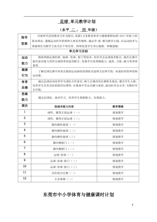 足球核心素养教学设计