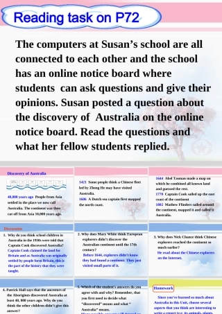 高中英语 Australia-Reading task课件 新人教版选修9 课件