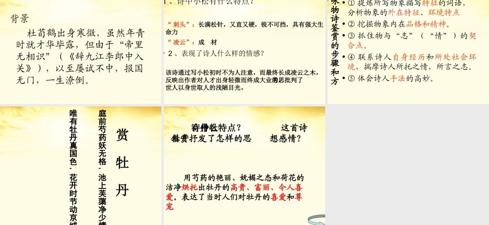高中语文 咏物诗 四首课件 粤教版选修(唐诗宋词元散曲选读) 课件