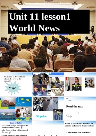 高中英语 Unit11 lesson 1 World news课件2 北师大版必修4 课件