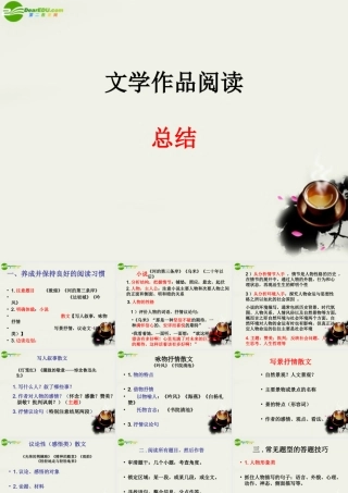 高考语文 文学作品阅读总结课件 新人教版 课件