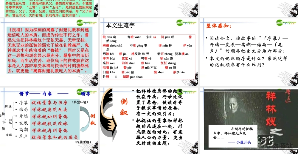 高中语文 第一单元之(祝福)课件 新人教版必修3 课件