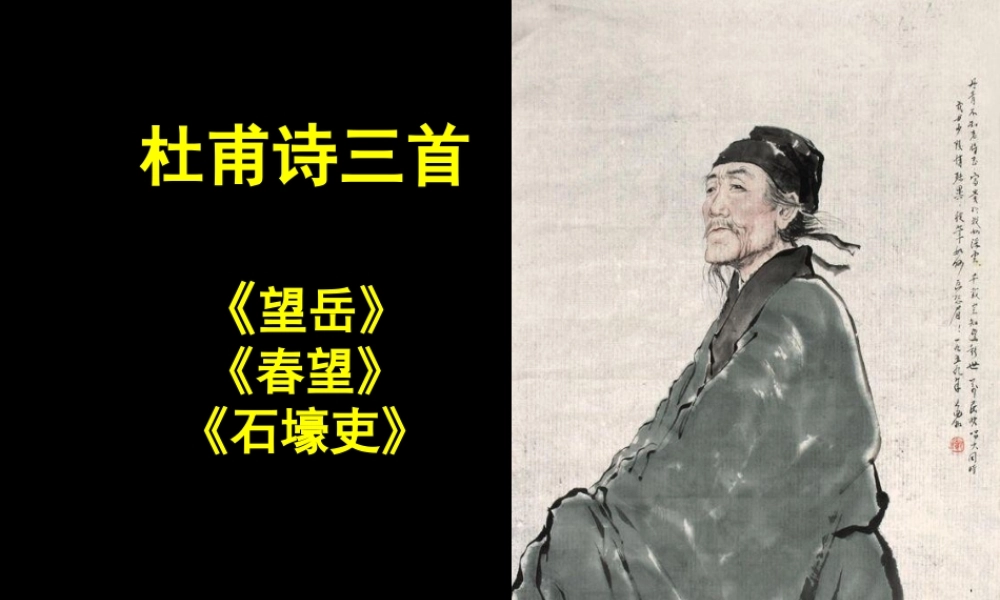 25杜甫诗三首.ppt