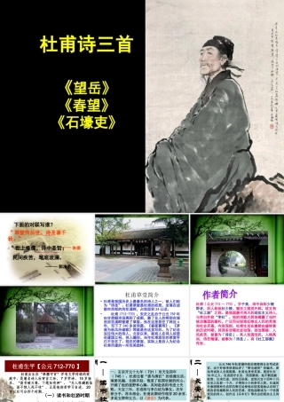 25杜甫诗三首.ppt