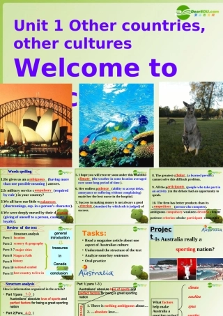 高中英语 Unit1 other countries,other cultures-Project课件 牛津译林版选修9 课件