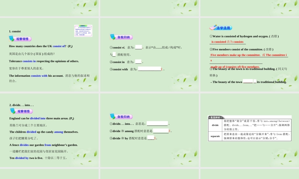 高中英语课时讲练通配套课件 Unit2(The United Kingdom)Period 2 新人教版必修5 课件