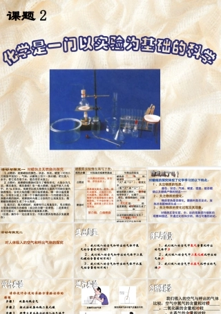 初中化学《化学是一门以实验为基础的科学》PPT课件---副本