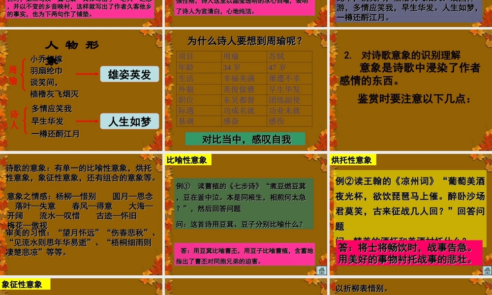 高考语文专题复习 古代诗歌鉴赏之意象意境 课件 ppt 课件