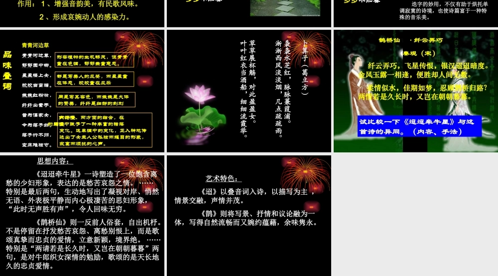 迢迢牵牛星 广东地区高一语文第四单元课件必修一