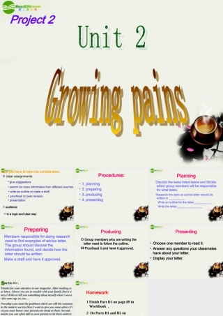 高中英语 Unit2 Project课件 牛津译林版必修1 课件