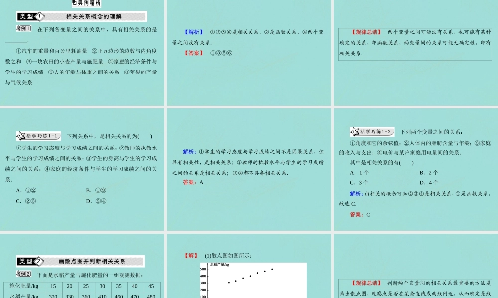 龄的变化 7 相关性课件 北师大版必修3 课件