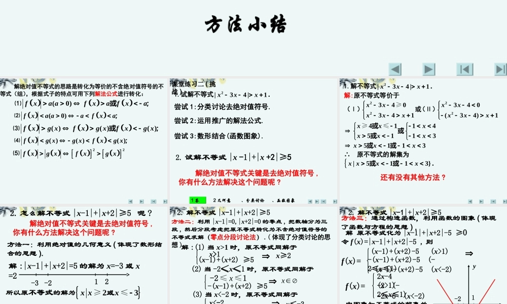 高中数学 (第一讲不等式和绝对值不等式(四))课件 新人教A版选修4-5 课件