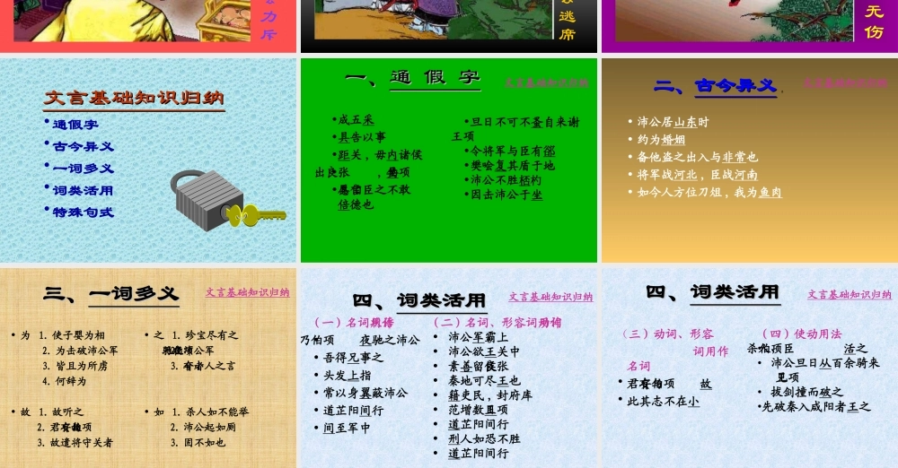 高中语文鸿门宴 课件3鲁人版必修二 课件