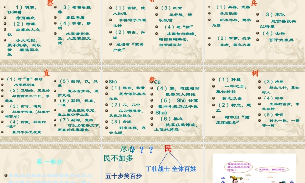 高中语文(寡人之于国也)课件(苏教版必修4) 课件