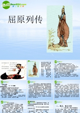 高三语文上册(屈原列传)课件 人教版第五册 课件