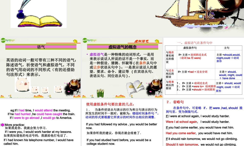 高考英语 虚拟语气语法专题讲解课件 牛津版 课件