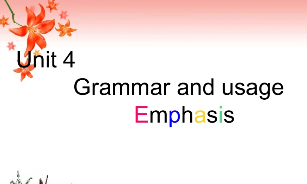 高中英语Unit4 Films and Film Events  Grammar and usage牛津版选修8 教案