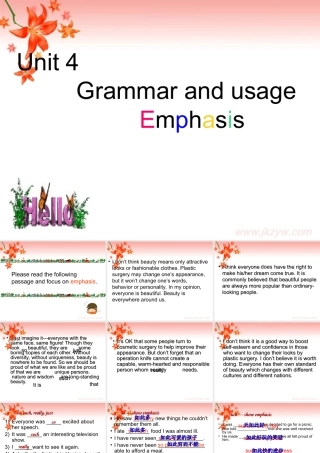 高中英语Unit4 Films and Film Events  Grammar and usage牛津版选修8 教案