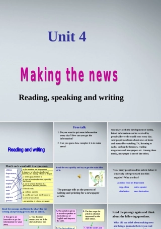 高中英语 Unit4(Making the news)Using Language课件 新人教版必修5 课件