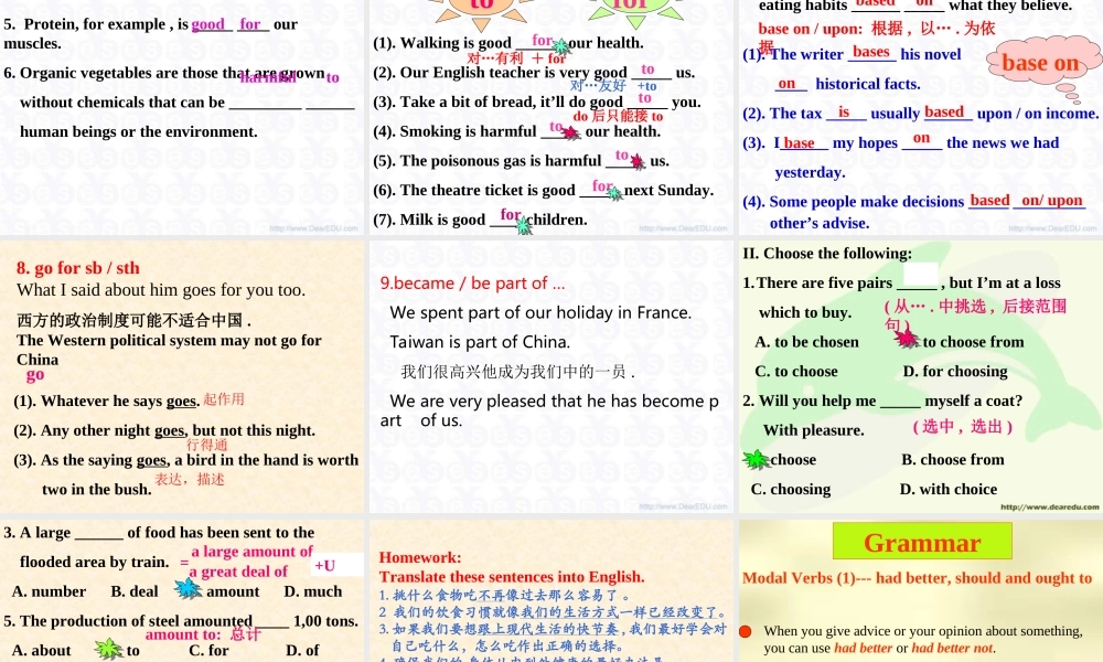 浙江地区Unit13 Warming up listening and speaking 新课标 人教版 课件