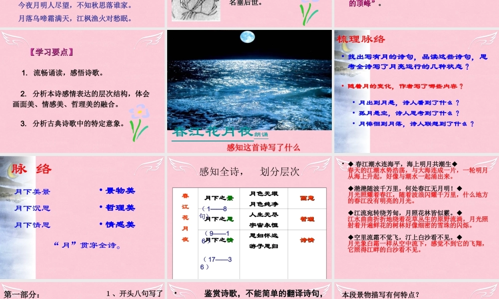 语文春江花月夜课件苏教版选修唐诗宋词蚜 课件