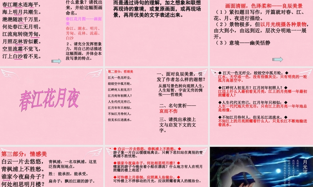 语文春江花月夜课件苏教版选修唐诗宋词蚜 课件