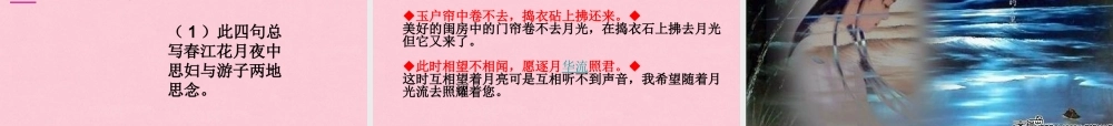 语文春江花月夜课件苏教版选修唐诗宋词蚜 课件