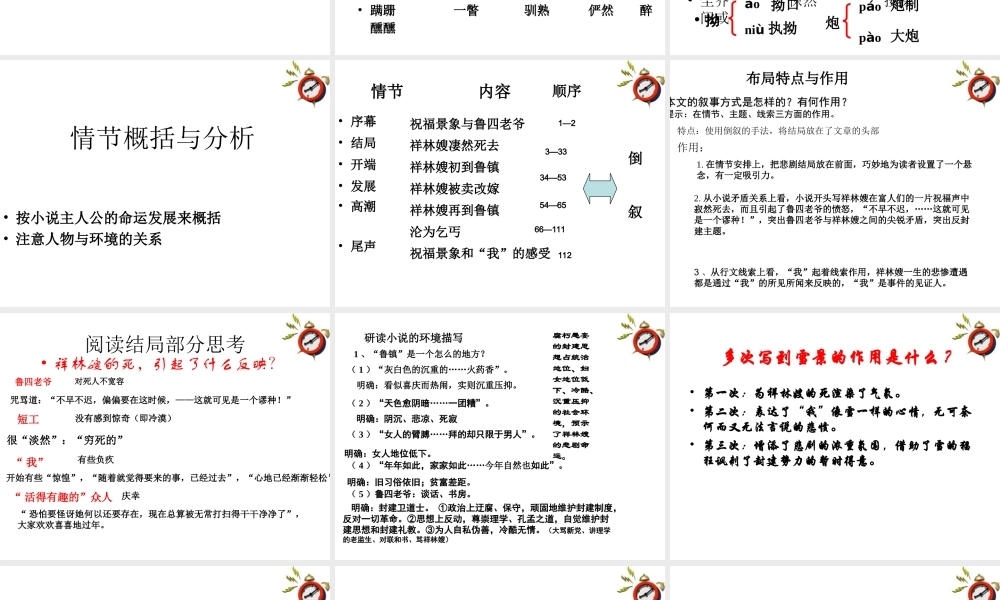 高中语文 12(祝福)课件 新人教版必修3 课件