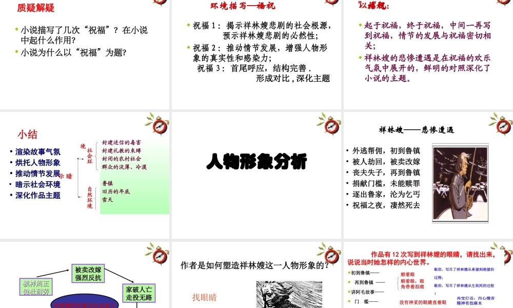 高中语文 12(祝福)课件 新人教版必修3 课件