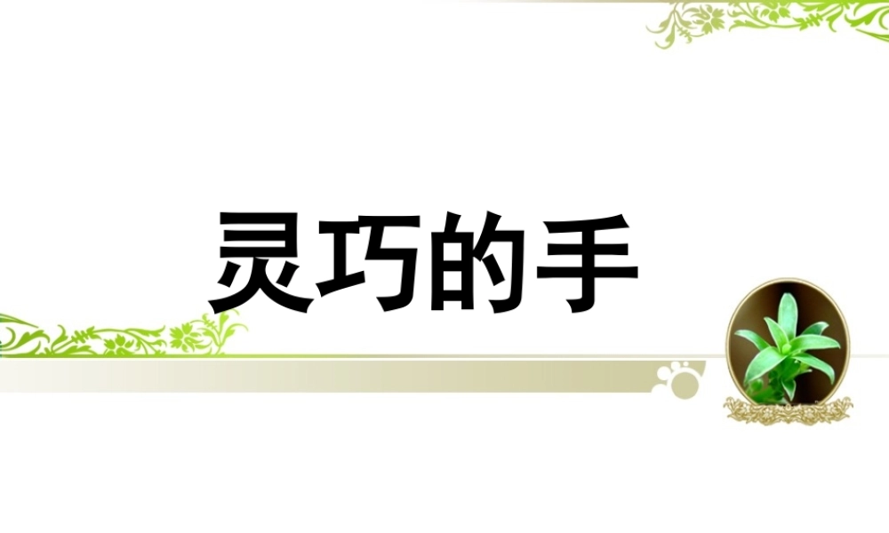 《灵巧的手》课件