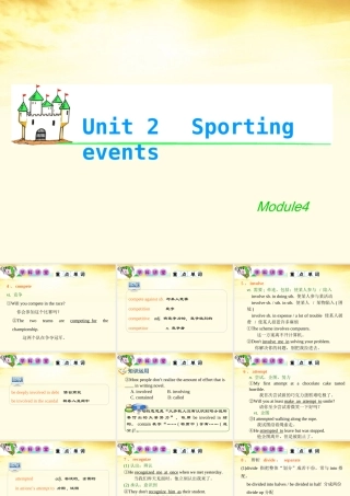 湖南省高考英语总复习 M4 Unit 2 Sporting events(2)课件 牛津版译林版 课件